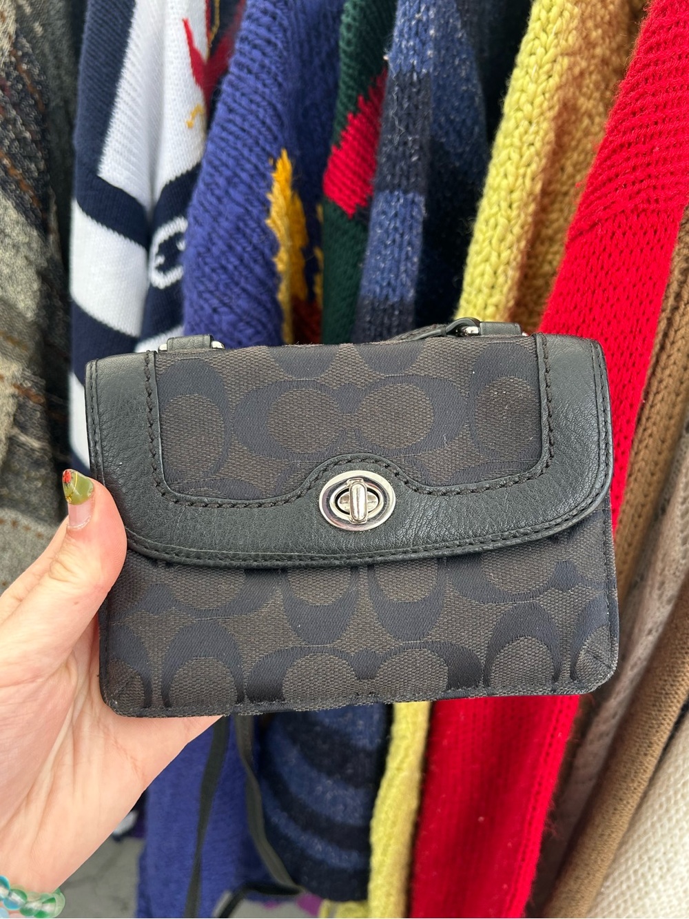 Coach monogram wallet/crossbody